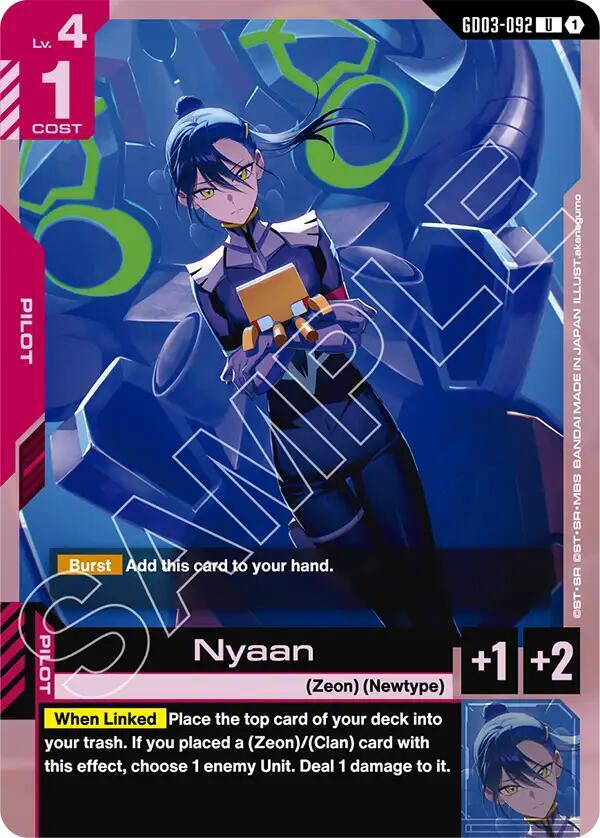 Nyaan GD03-092 Gundam card