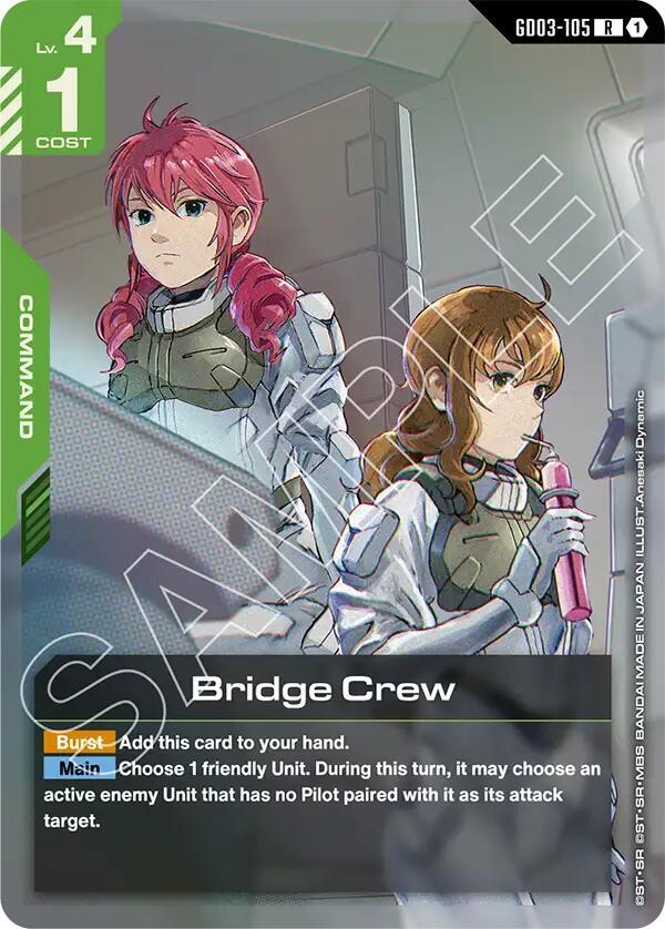 Bridge Crew GD03-105 Gundam card