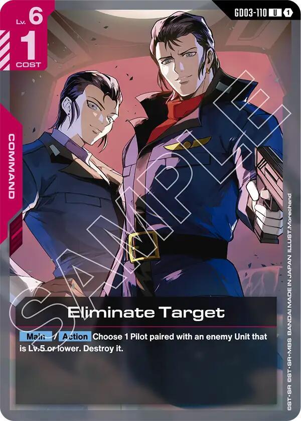 Eliminate Target GD03-110 Gundam card