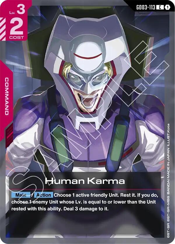 Human Karma GD03-113 Gundam card