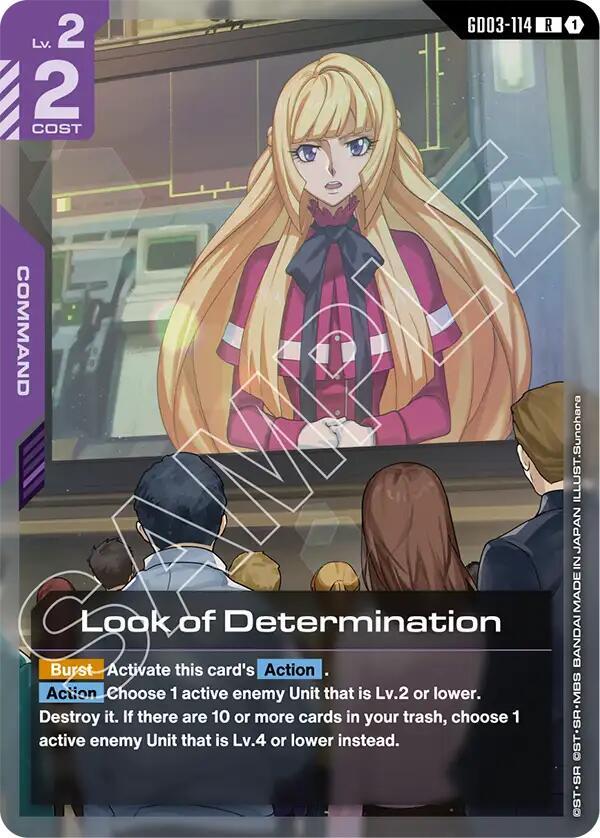 Look of Determination GD03-114 Gundam card
