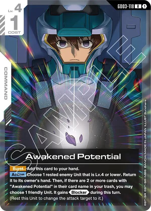 Awakened Potential GD03-118 Gundam card