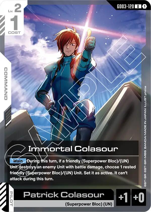 Immortal Colasour GD03-120 Gundam card