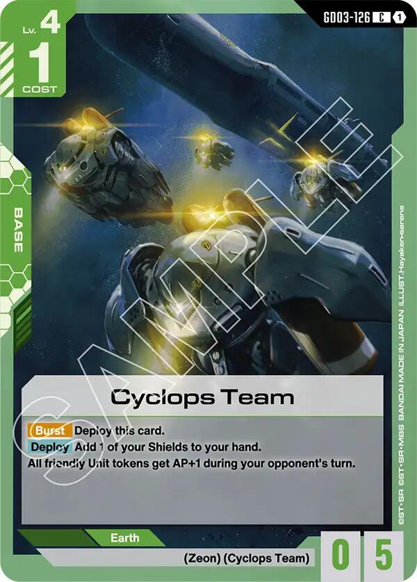 Cyclops Team GD03-126 Gundam card