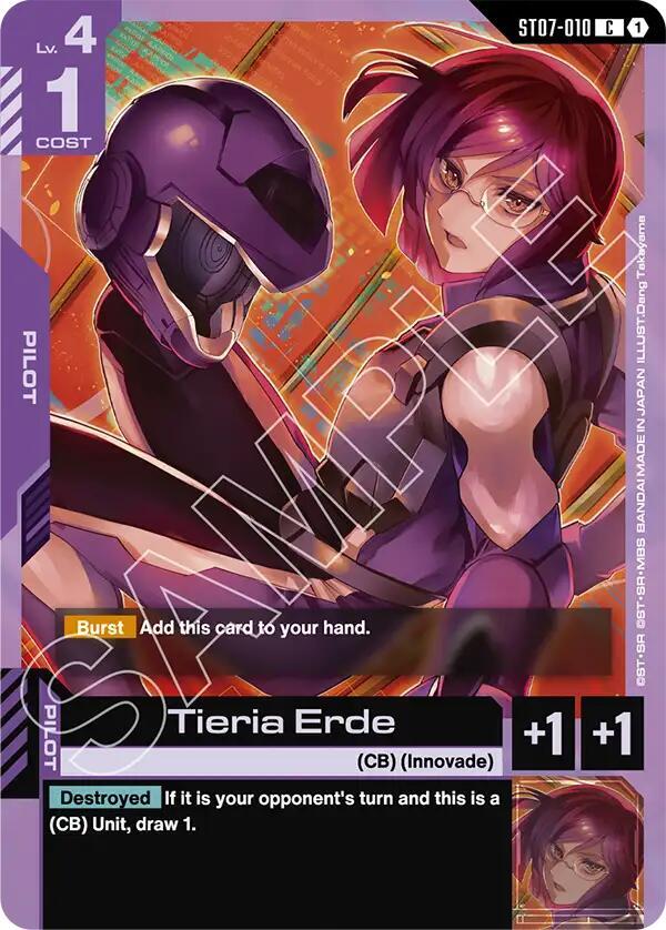 Tieria Erde ST07-010 Gundam card