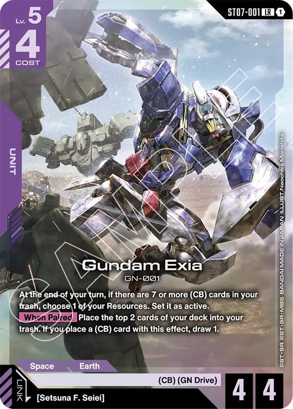 Gundam Exia ST07-001 Gundam card