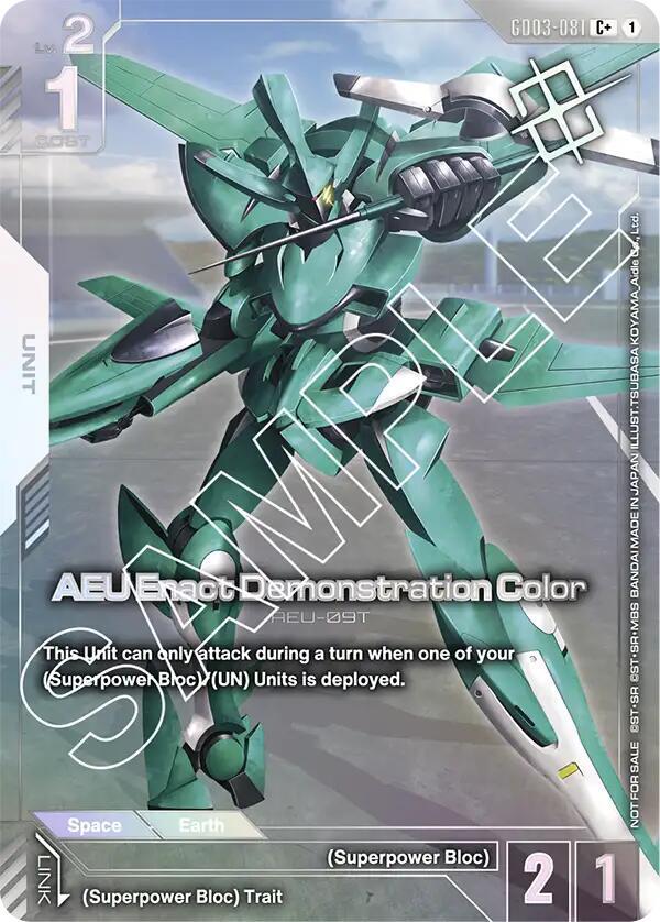 AEU Enact Demonstration Color GD03-081 C+ Gundam card