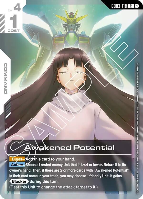 Awakened Potential GD03-118 R Gundam card
