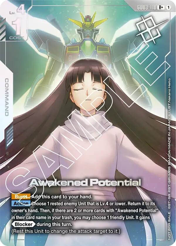 Awakened Potential GD03-118 R+ Gundam card