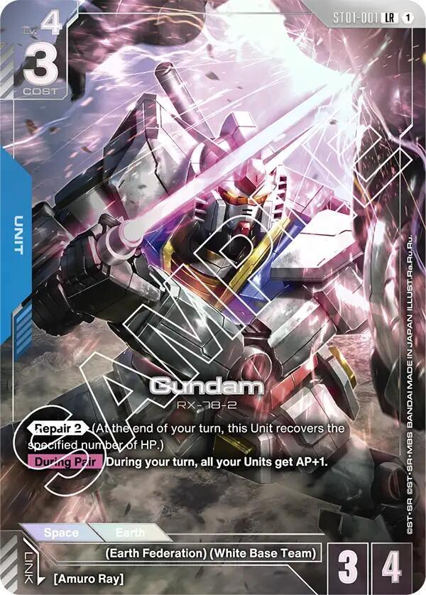 Gundam ST01-001 LR Gundam card