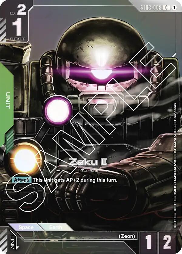Zaku II ST03-008 C Gundam card