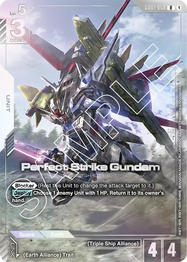Perfect Strike Gundam GD01-068 R Gundam card