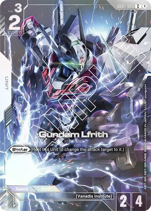 Gundam Lfrith GD01-086 C Gundam card