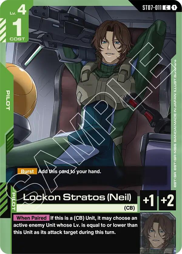 Lockon Stratos (Neil) ST07-011 Gundam card