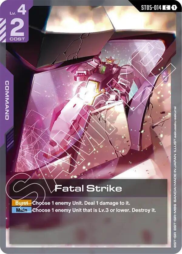 Fatal Strike ST05-014 C Gundam card