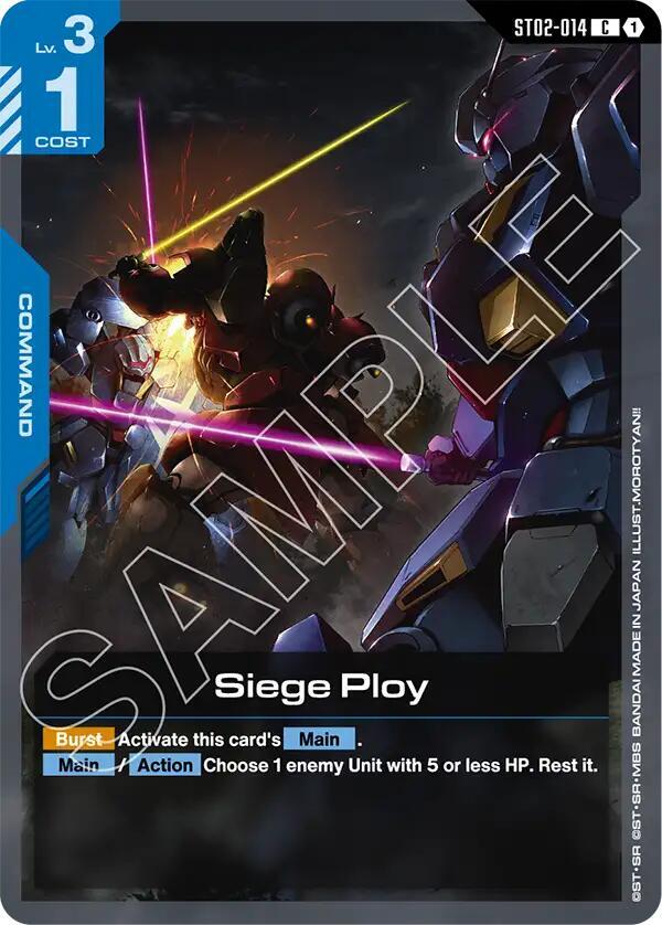 Siege Ploy ST02-014 C Gundam card