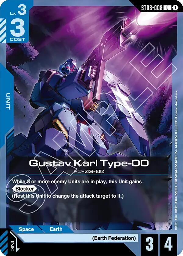 Gustav Karl Type-00 ST08-008 Gundam card