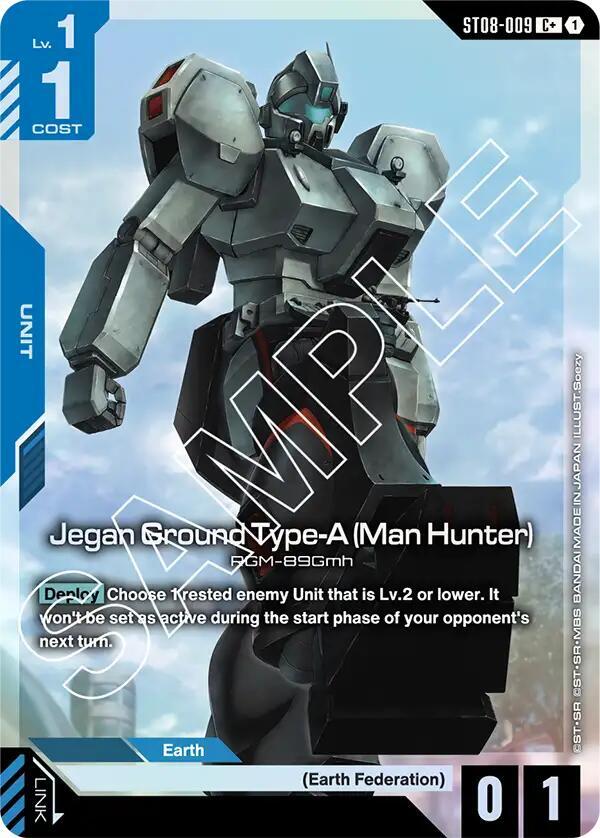 Jegan Ground Type-A (Man Hunter) ST08-009 C+ Gundam card