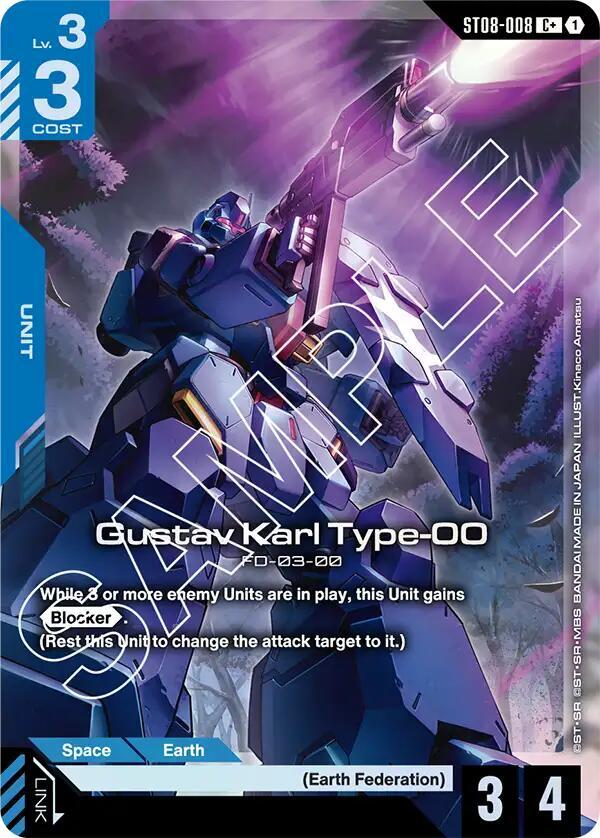 Gustav Karl Type-00 ST08-008 C+ Gundam card