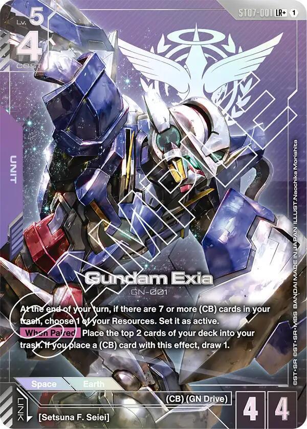 Gundam Exia ST07-001 LR+ Gundam card