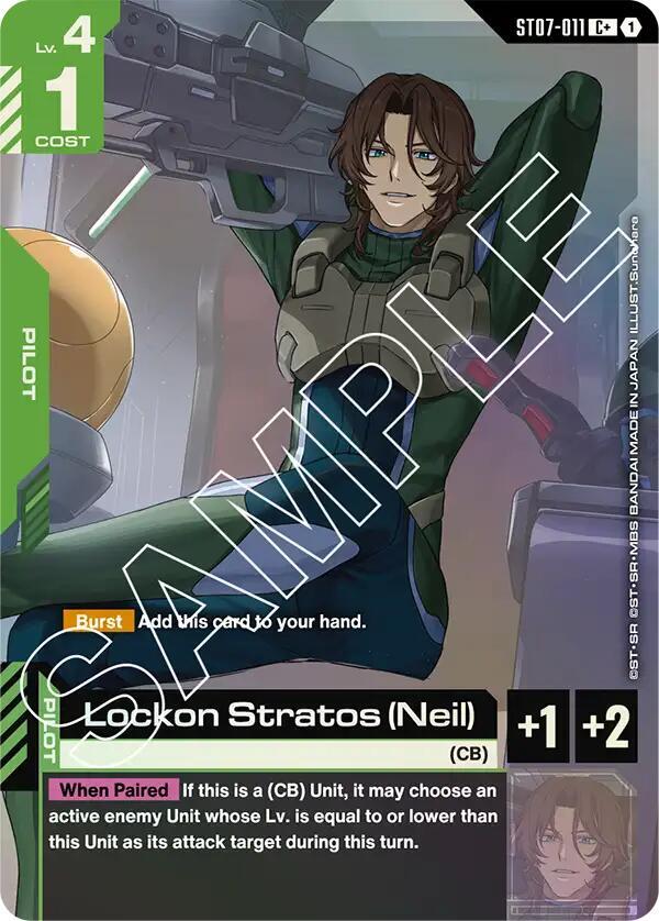Lockon Stratos (Neil) ST07-011 C+ Gundam card