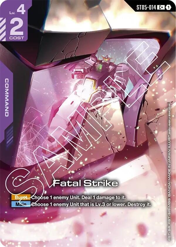 Fatal Strike ST05-014 C+ Gundam card