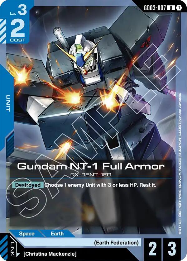 Gundam NT-1 Full Armor GD03-007 Gundam card