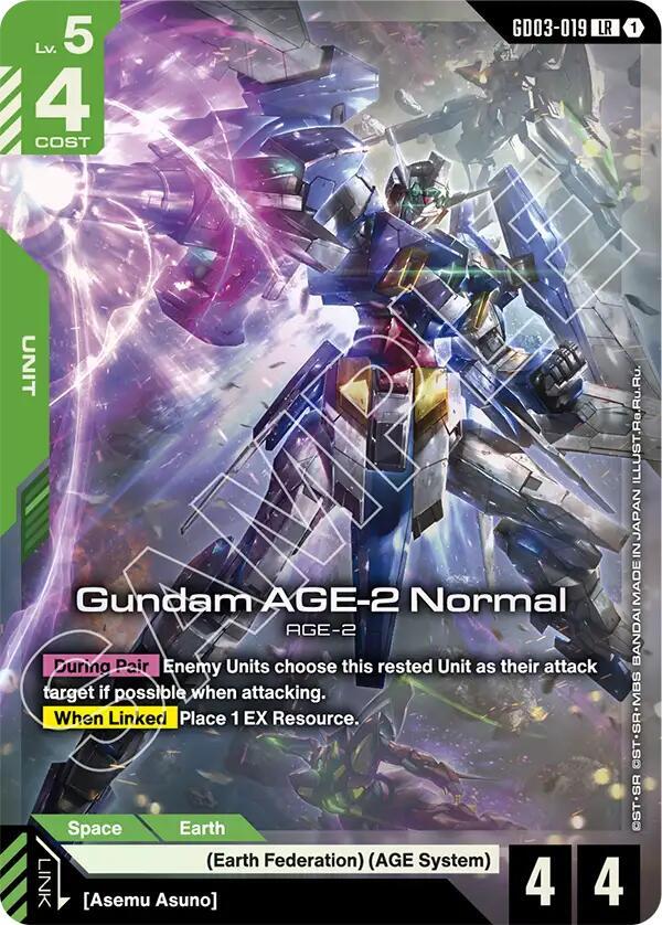 Gundam AGE-2 Normal GD03-019 Gundam card