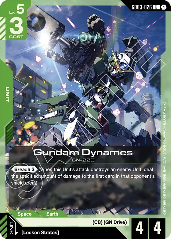 Gundam Dynames GD03-026 Gundam card