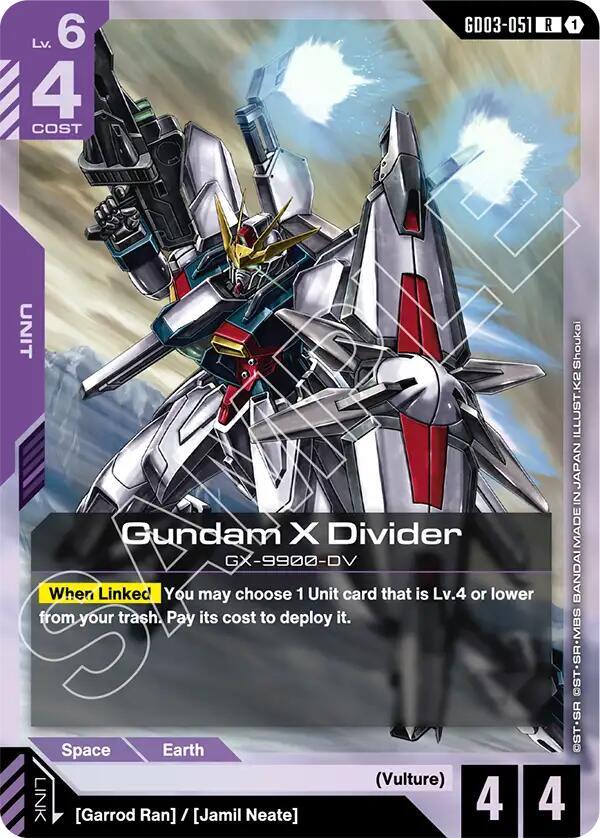 Gundam X Divider GD03-051 Gundam card