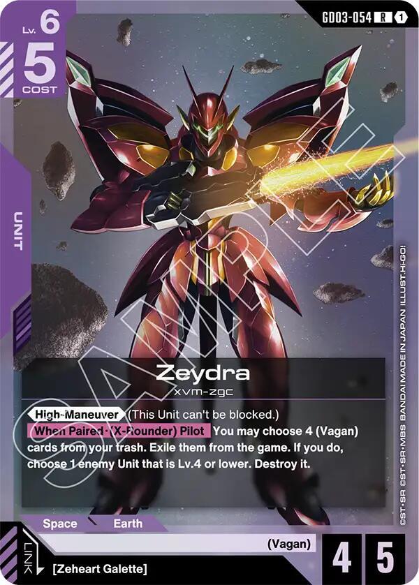 Zeydra GD03-054 Gundam card