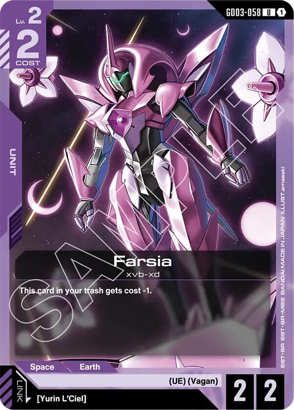 Farsia GD03-058 Gundam card