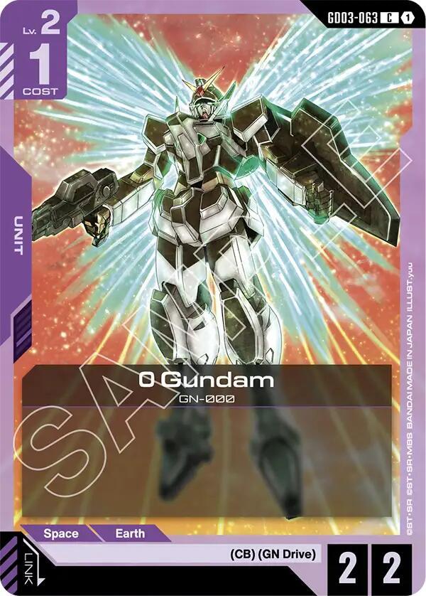 0 Gundam GD03-063 Gundam card