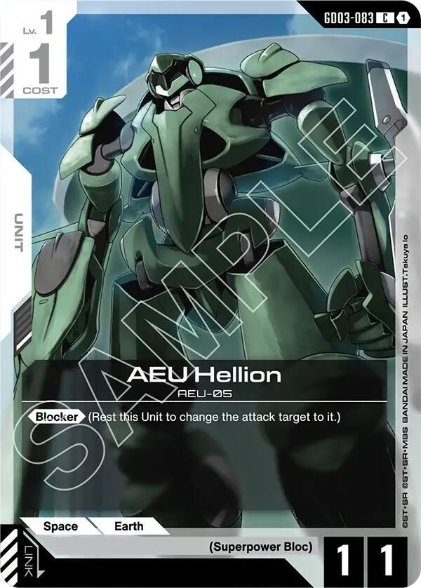 AEU Hellion GD03-083 Gundam card