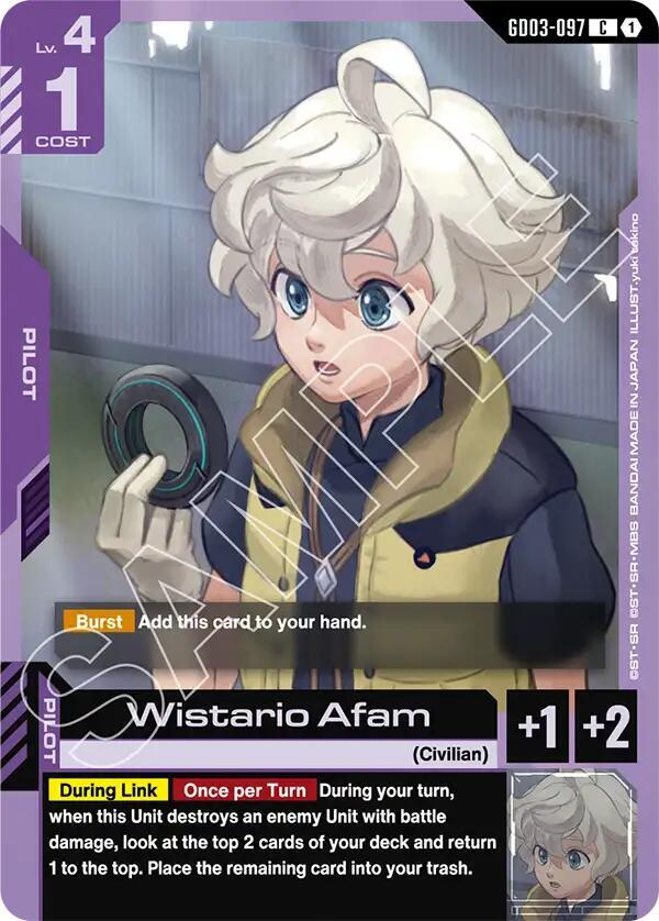 Wistario Afam GD03-097 Gundam card