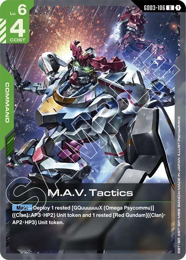 M.A.V. Tactics GD03-106 Gundam card