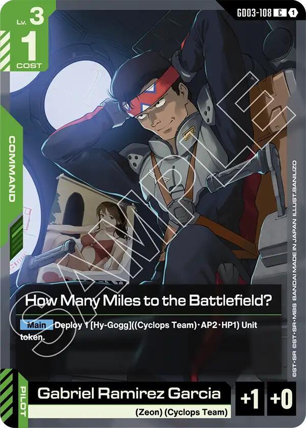 How Many Miles to the Battlefield? GD03-108 Gundam card