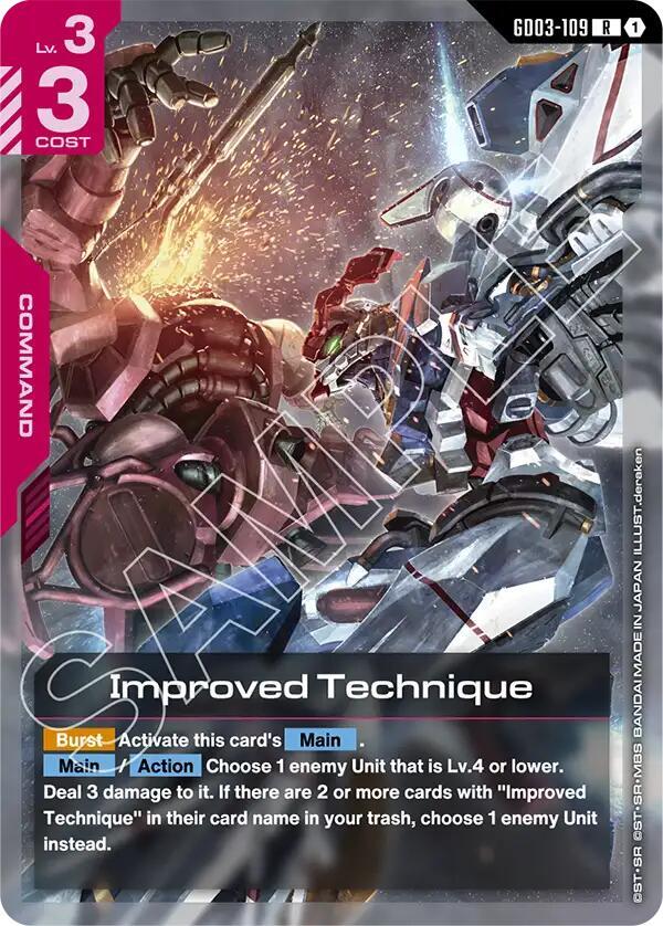 Improved Technique GD03-109 Gundam card