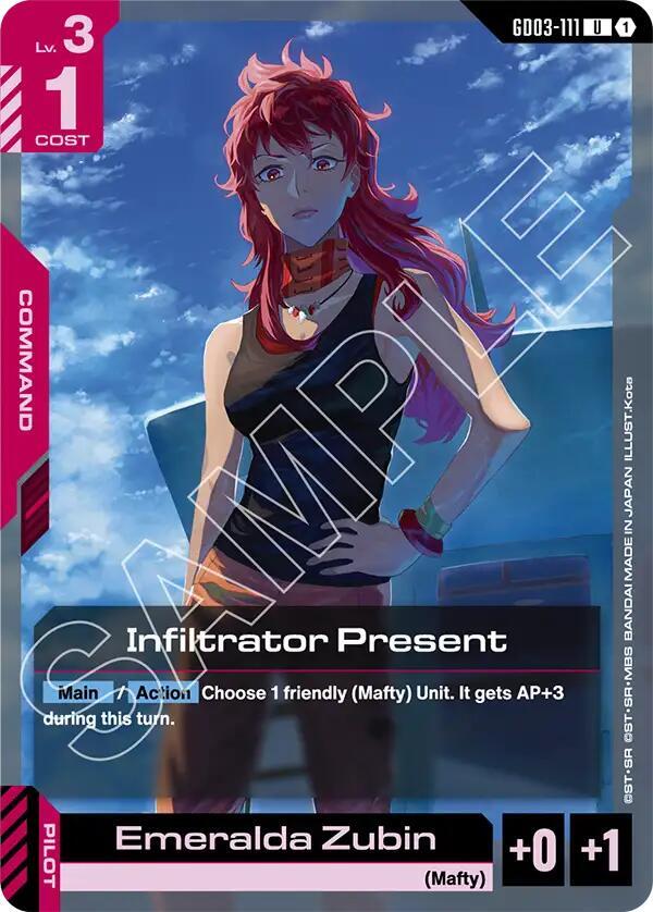 Infiltrator Present GD03-111 Gundam card