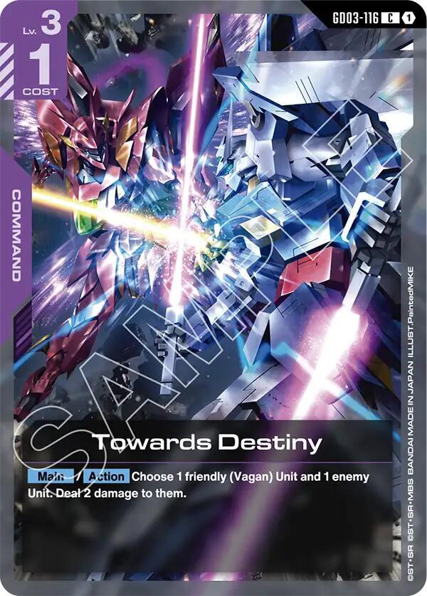 Towards Destiny GD03-116 Gundam card