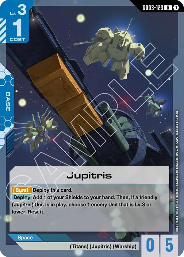 Jupitris GD03-123 Gundam card