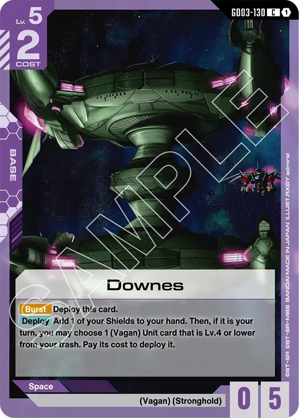 Downes GD03-130 Gundam card