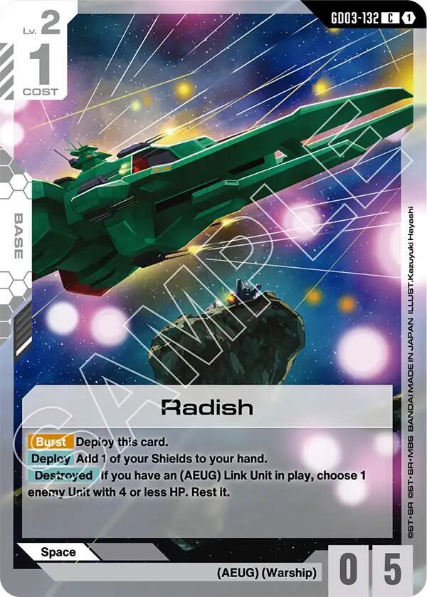 Radish GD03-132 Gundam card
