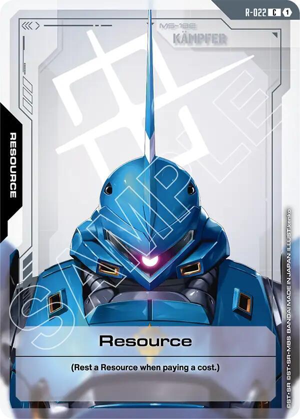 Resource R-022 Gundam card
