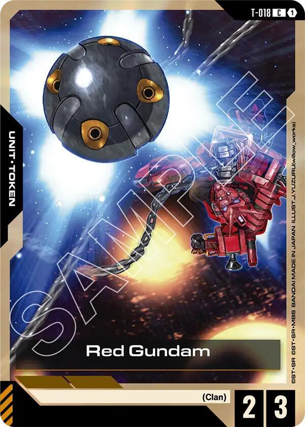 Red Gundam T-018 Gundam card