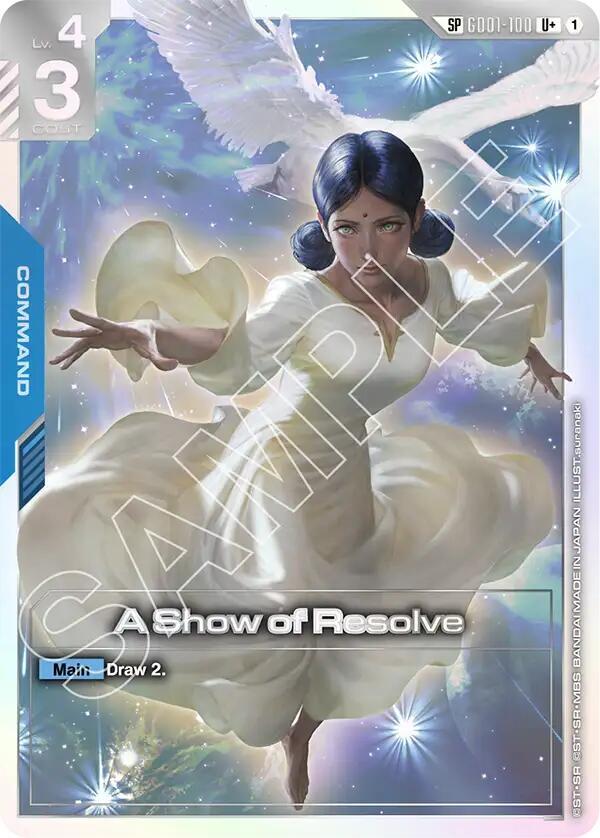A Show of Resolve GD01-100 U+ Gundam card