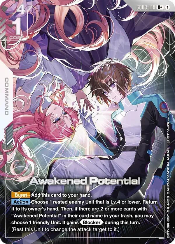 Awakened Potential GD03-118 R+ Gundam card