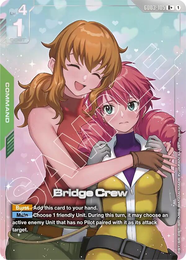 Bridge Crew GD03-105 R+ Gundam card