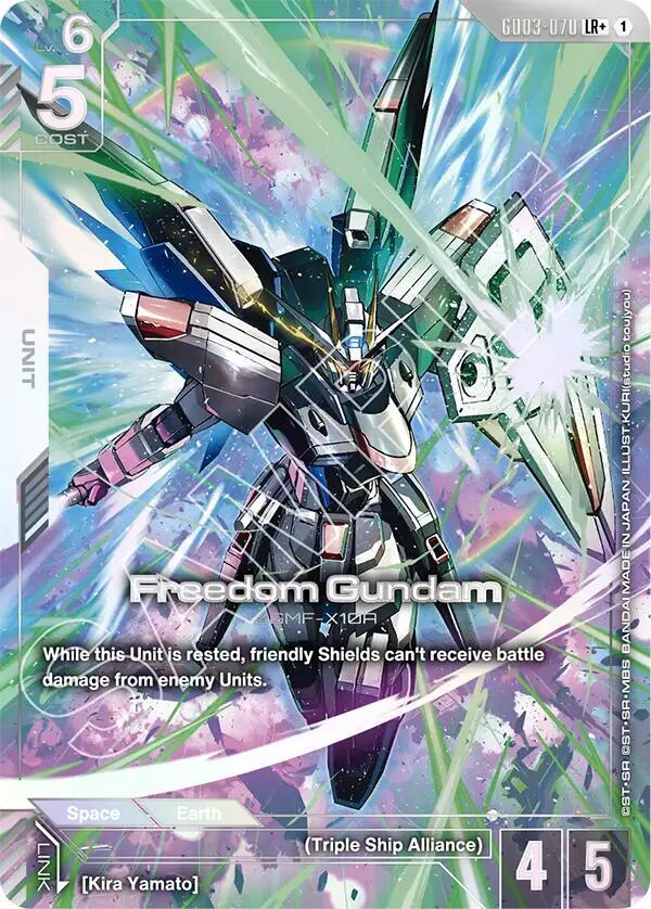 Freedom Gundam GD03-070 LR+ Gundam card