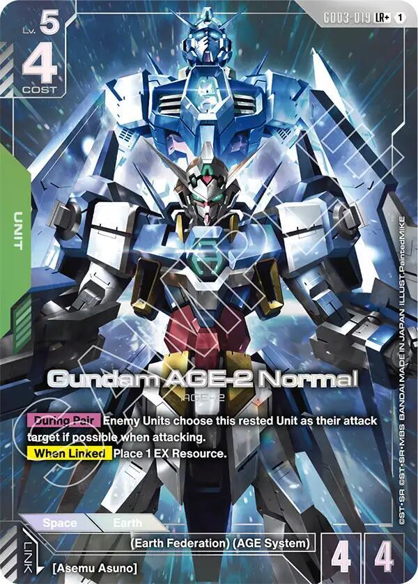 Gundam AGE-2 Normal GD03-019 LR+ Gundam card